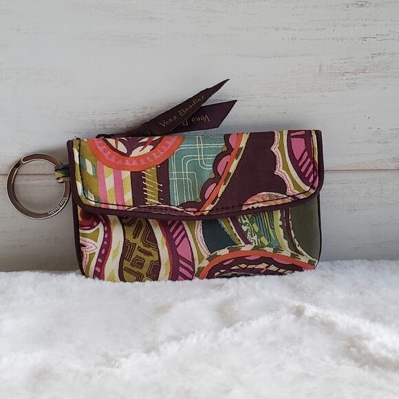 Vera Bradley Zip ID Coin Purse in Heirloom Paisley Pattern - Picture 1 of 6